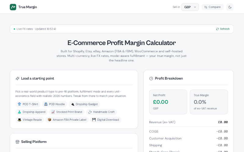 True Margin screenshot